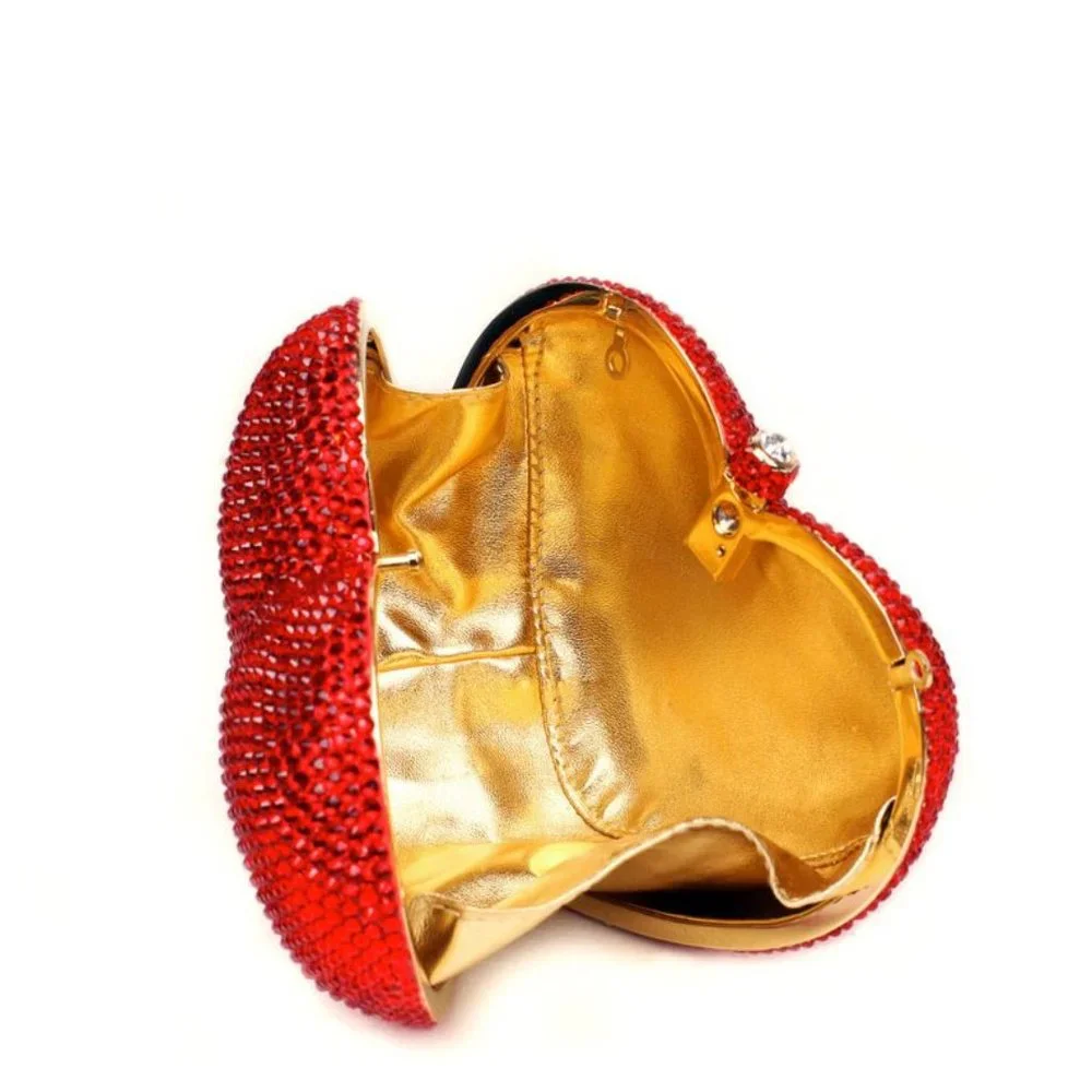 NEW Sparkling Bling Swarovski Crystal Rhinestone Valentine Heart Purse +… - Picture 15 of 16